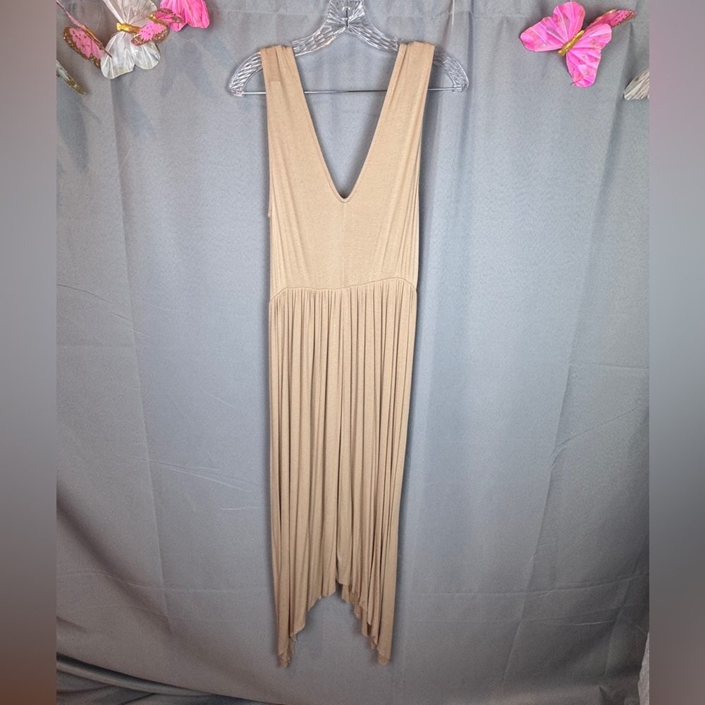 Rachel Pally Modal Jersey Maxi Dress Cream Blush Pink Size Small EUC - Picture 6 of 9